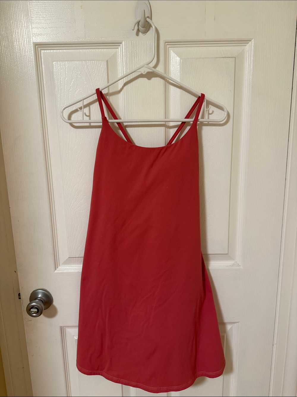 Simple Pinj Spaghetti Strap Dress with built in shorts underneath